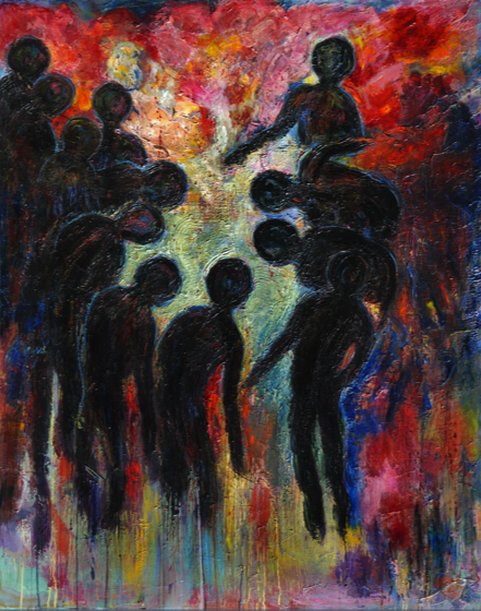 481x611 The Gathering Melody Brown Art - The Gathering Painting