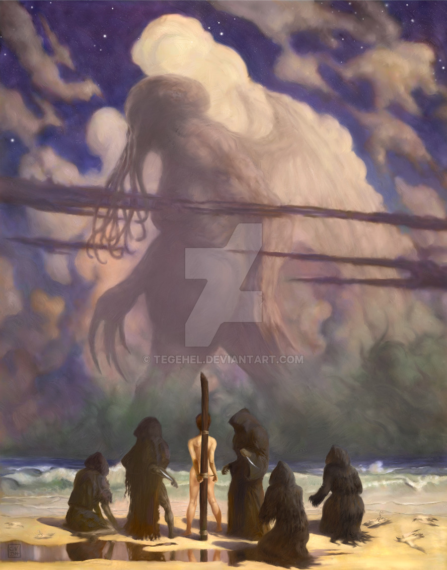 900x1148 The Giant Cthulhu By Tegehel - The Giant Painting
