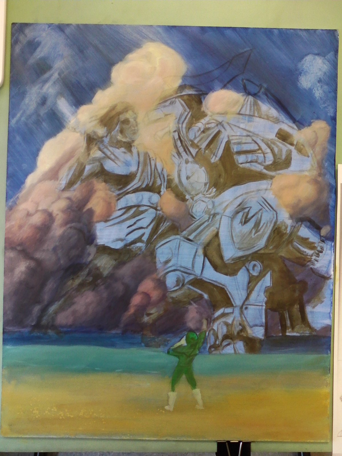 1200x1600 The Giant Vs. The Zord Justin Prokowich Art - The Giant Painting