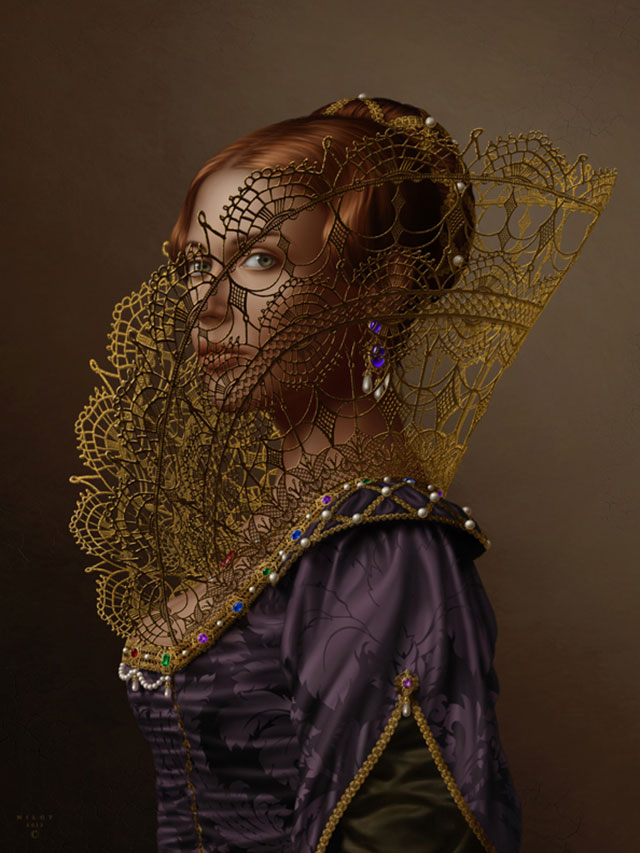 640x853 The Gilded Cage. Milot - The Gilded Cage Painting