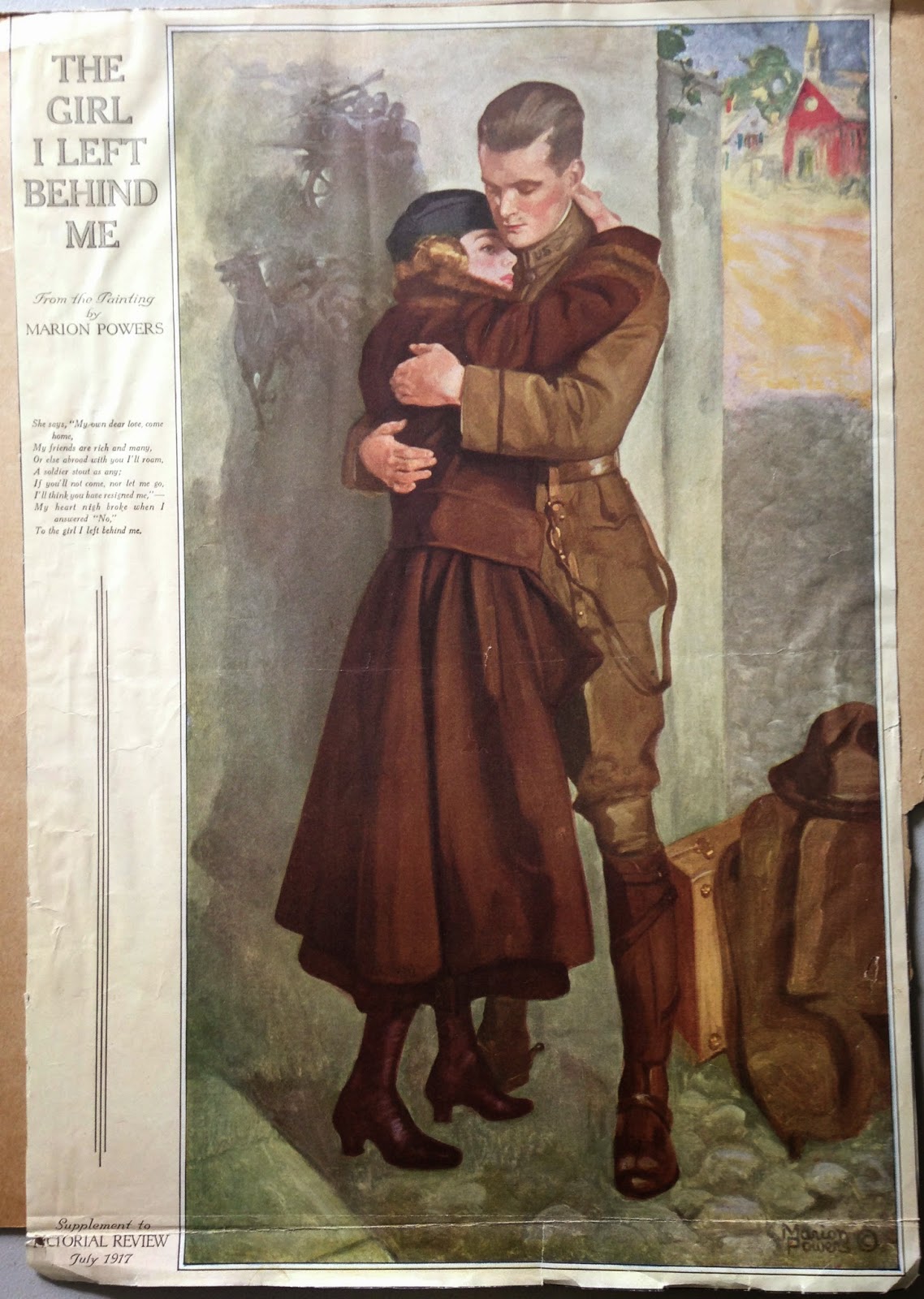 1138x1600 Papergreat Some Magazine Pages Pasted Into Someone's Old Scrapbook - The Girl I Left Behind Me Painting