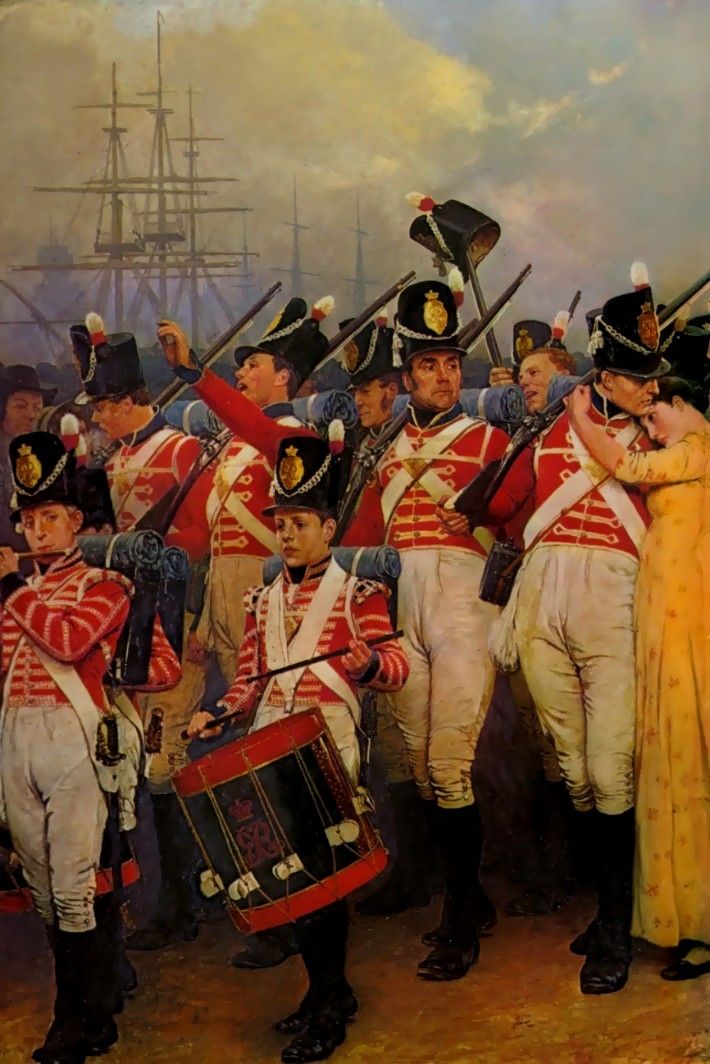 710x1064 The Girl I Left Behind Me By Charles Green Napoleonic War Art - The Girl I Left Behind Me Painting