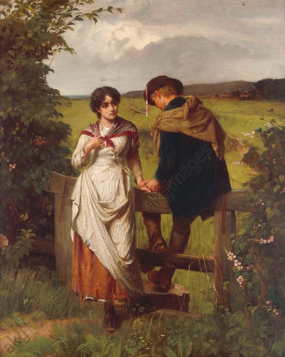 581x728 Akg Images - The Girl I Left Behind Me Painting