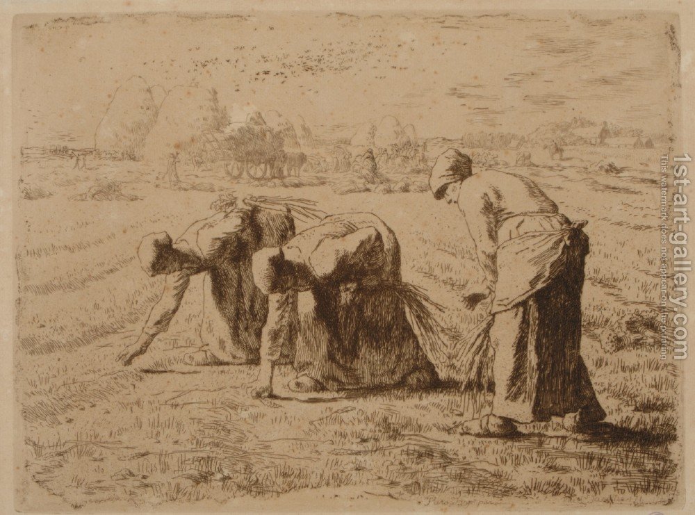 1000x741 The Gleaners Jean Francois Millet Reproduction 1st Art Gallery - The Gleaners Painting