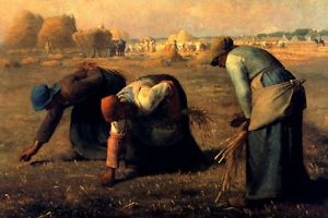 300x200 The Gleaners Women Gleaning Field After Harvest 1857 Painting By - The Gleaners Painting