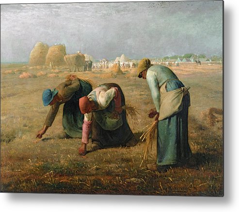 493x439 The Gleaners Metal Print By Jean Francois Millet - The Gleaners Painting