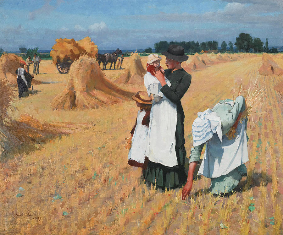 900x748 The Gleaners Painting By Motionage Designs - The Gleaners Painting