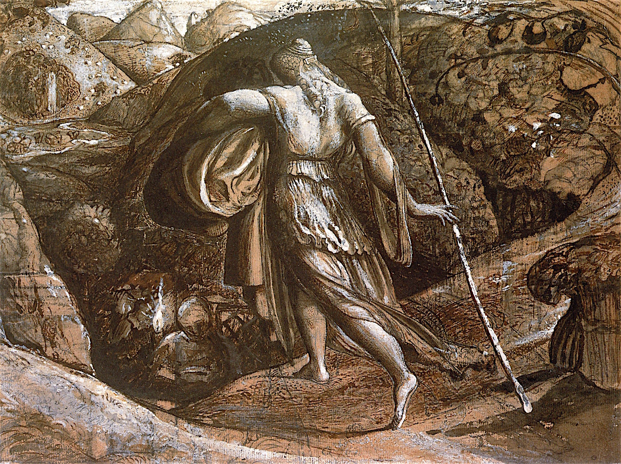 1280x957 Ruth Returning From Gleaning Painting Samuel Palmer Oil Paintings - The Gleaning Painting