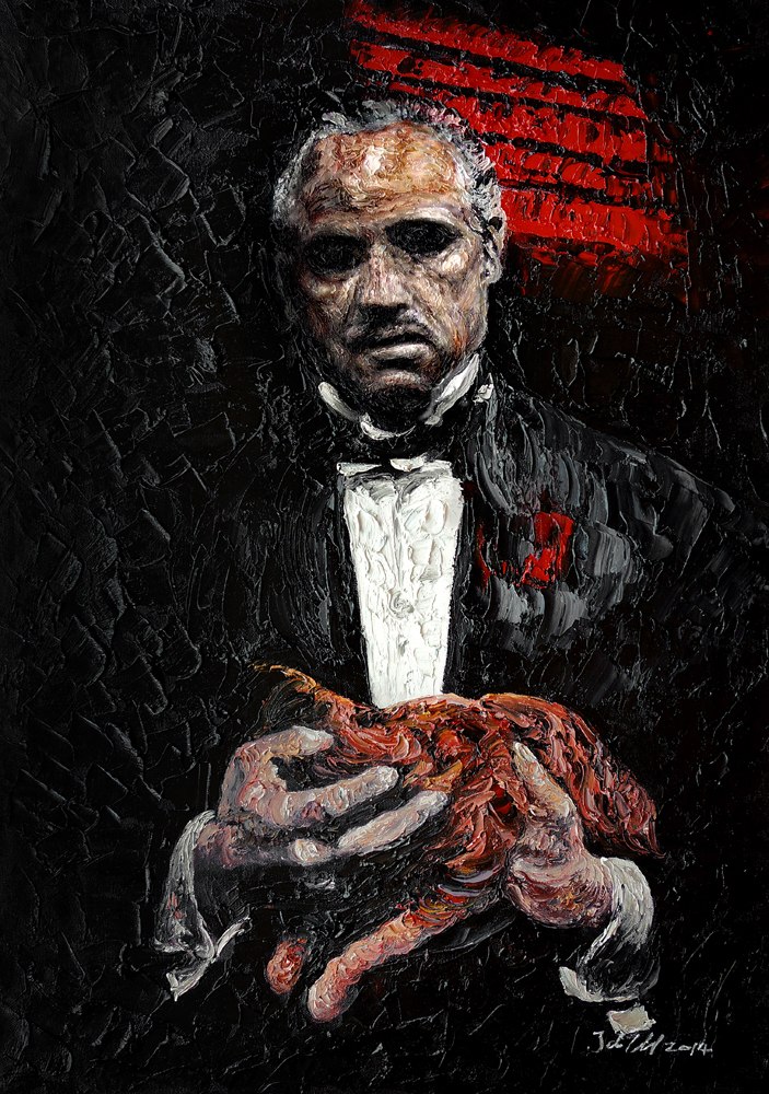 703x1000 Buy The Godfather By Community Artists Group@ Rs. 3990. Code - The Godfather Painting