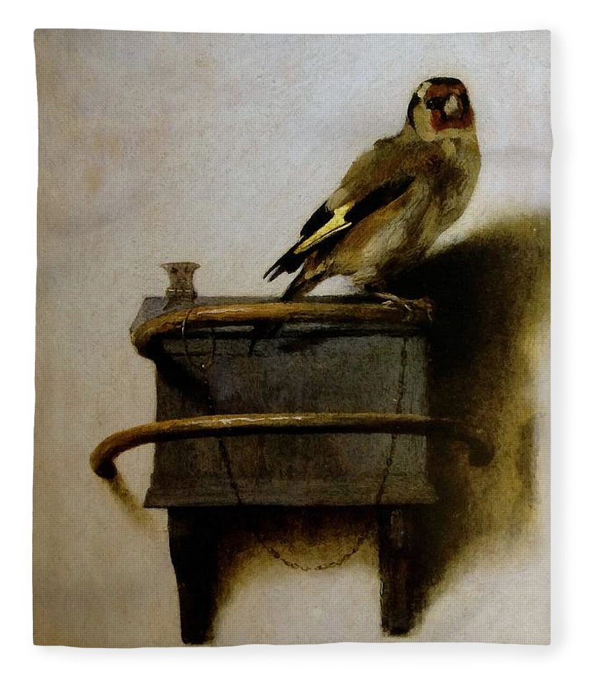 860x1000 The Goldfinch Fleece Blanket For Sale By Carel Fabritius - The Goldfinch Painting