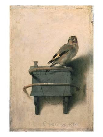 338x450 The Goldfinch, 1654 Giclee Print By Carel Fabritius - The Goldfinch Painting Print