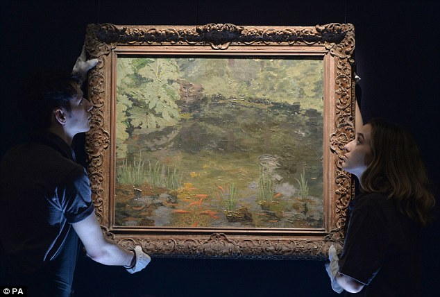634x428 Winston Churchill Painting Goldfish Pool Sells For Record - The Goldfish Painting