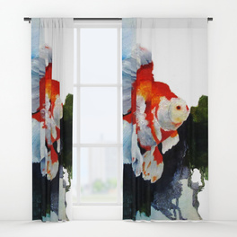264x264 Goldfish Window Curtains Society6 - The Goldfish Window Painting