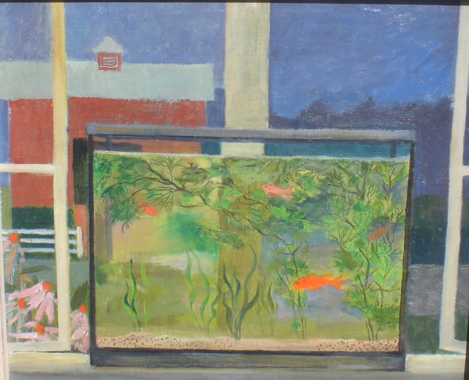 1600x1298 Margaret Casey Gates, Washington, Dc Artist (1903 1989) - The Goldfish Window Painting