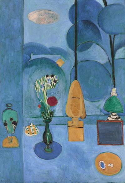 400x585 The Blue Window By Henri Matisse - The Goldfish Window Painting