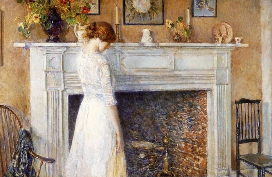937x613 Childe Hassam Gallery - The Goldfish Window Painting