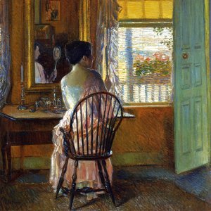 300x300 Frederick Childe Hassam - The Goldfish Window Painting