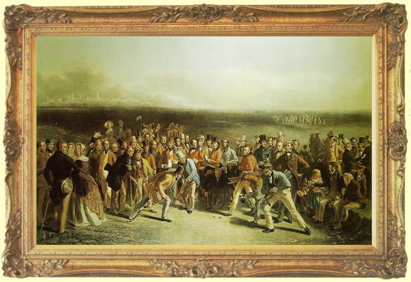 598x411 Golf Paintings Archives Links Golf St Andrews - The Golfers Painting