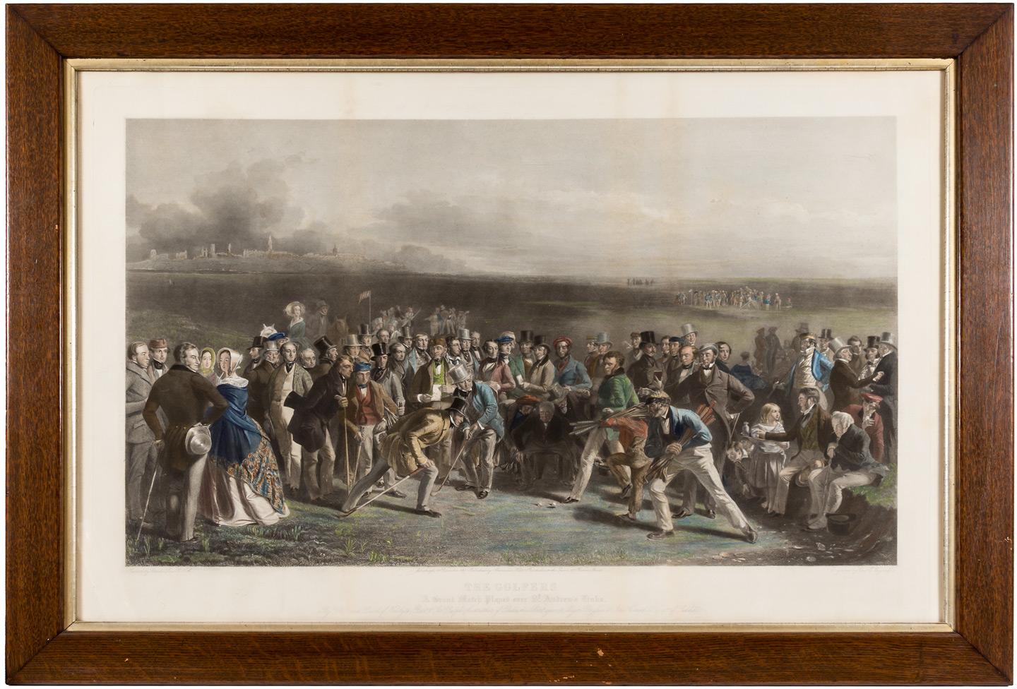 1440x976 The Golfers A Grand Match Played Over The St. Andrews Links - The Golfers Painting