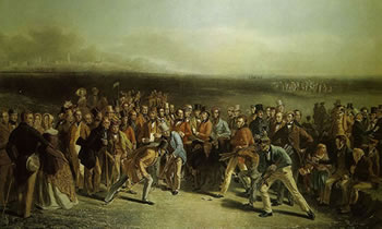 350x210 The Golfers Print By Charles Lees - The Golfers Painting