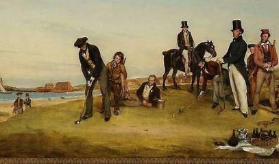 407x239 Golfers By Charles Lees (1800 1880). Exploring - The Golfers Painting