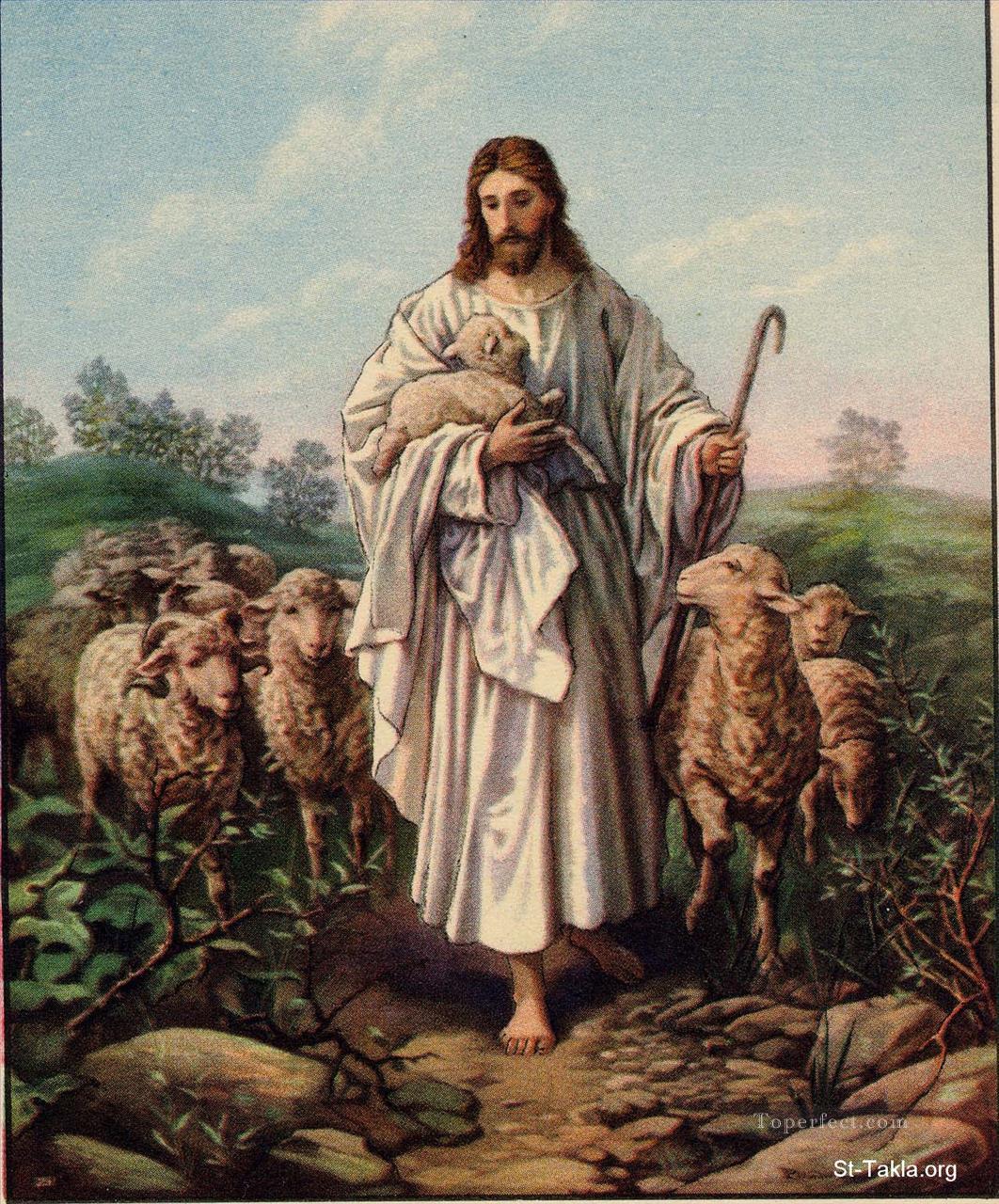 1062x1280 Jesus The Good Shepherd 4 Religious Christian Painting In Oil For Sale - The Good Shepherd Painting