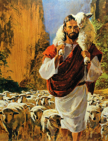346x450 Richard Hook - The Good Shepherd Painting