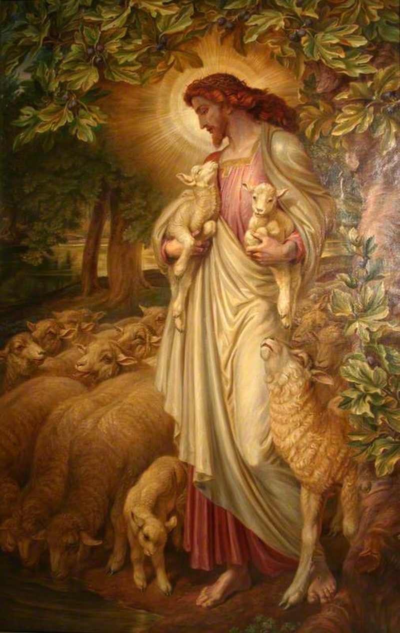 800x1265 The Good Shepherd Painting Frederick James Shields Oil Paintings - The Good Shepherd Painting