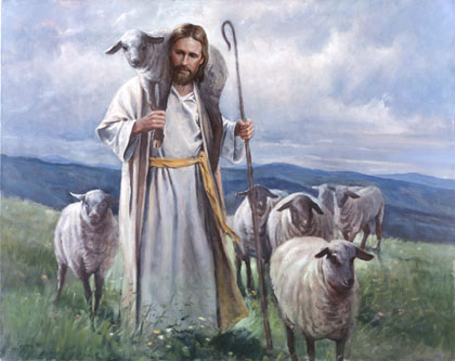 420x333 Good Shepherd Painting By Del Parson - The Good Shepherd Painting