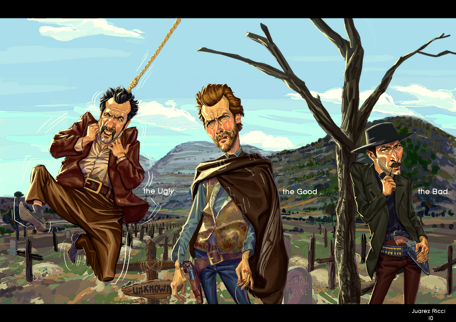 1915x1350 The Good The Bad And The Ugly By Juarezricci - The Good The Bad And The Ugly Painting