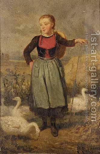 331x510 The Goose Girl Louis Simon Lassalle Reproduction 1st Art Gallery - The Goose Girl Painting