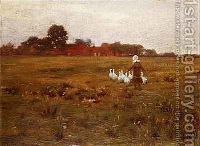 400x293 The Goose Girl William Teulon Blandford Fletcher Reproduction - The Goose Girl Painting
