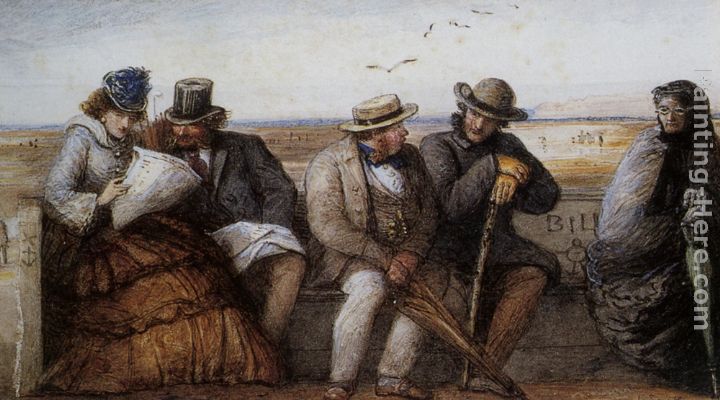 720x400 James Smetham Seaside Gossips Painting Anysize 50% Off - The Gossips Painting