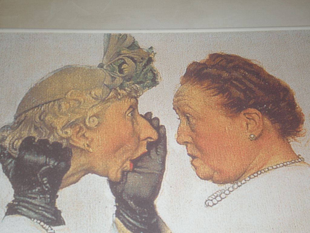 1024x768 Norman Rockwell - The Gossips Painting
