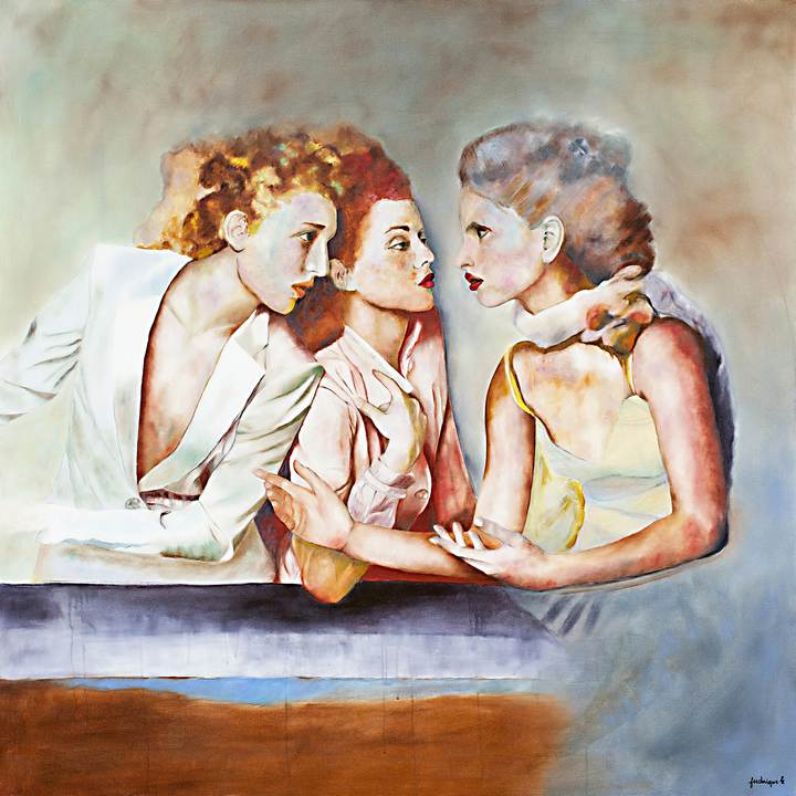 720x720 Paintings Of Women - The Gossips Painting
