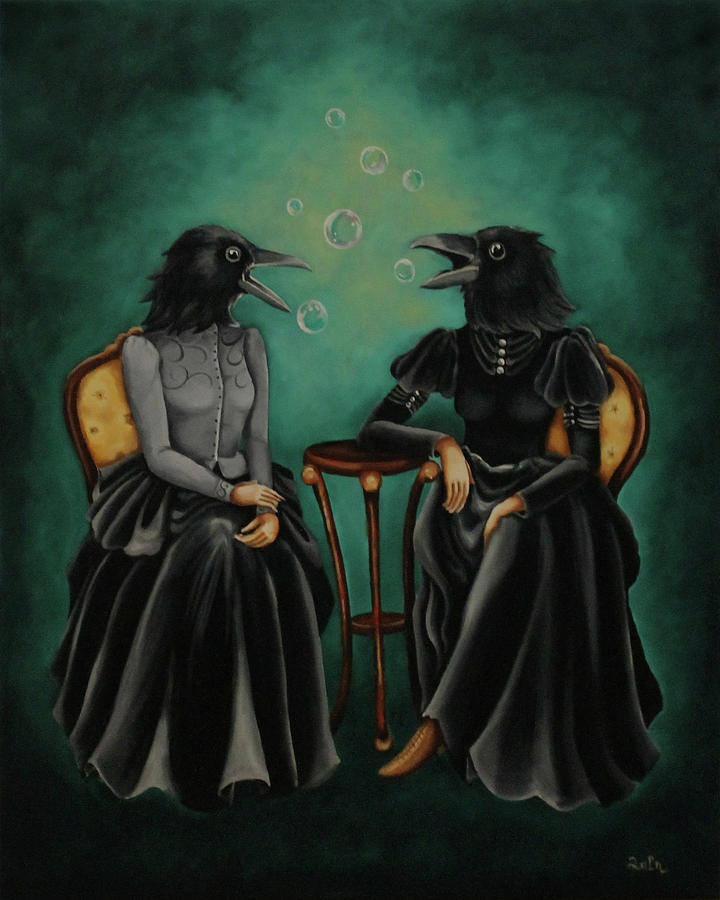 720x900 The Gossips Painting By Pamela Hill - The Gossips Painting