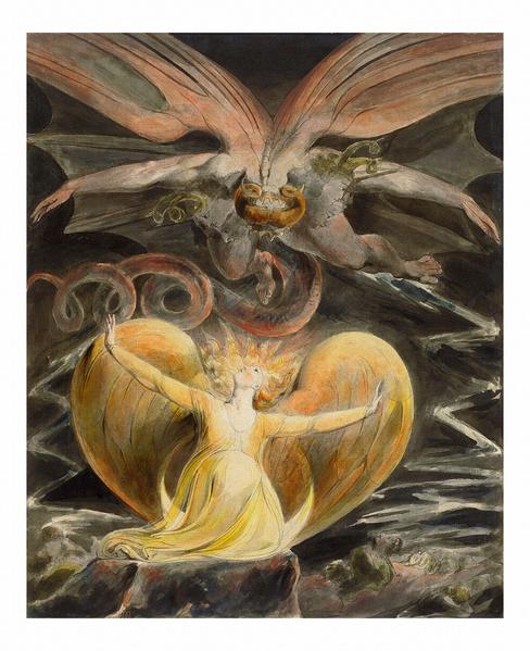 488x599 The Great Red Dragon And The Woman Clothed In Sun 1805 By William - The Great Red Dragon Painting