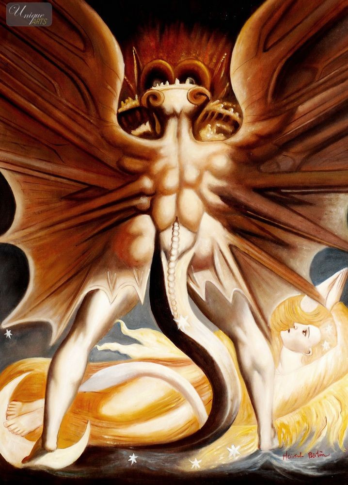 718x1000 William Blake - The Great Red Dragon Painting