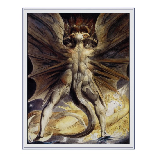 540x540 William Blake Poster Print Great Red Dragon - The Great Red Dragon Painting
