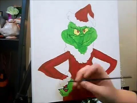 480x360 How The Grinch Stole Christmas Painting Christmas 2015 Day  18 - The Grinch Painting