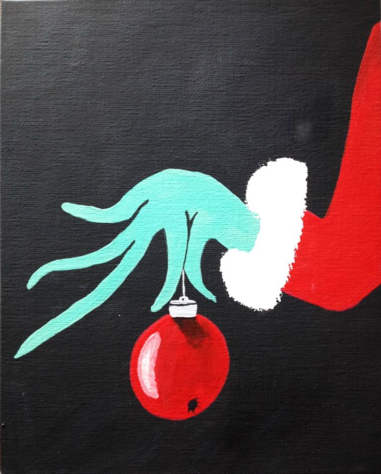 770x958 Saatchi Art You'Re A Mean One, Mr. Grinch Painting By Kathleen Dawson - The Grinch Painting