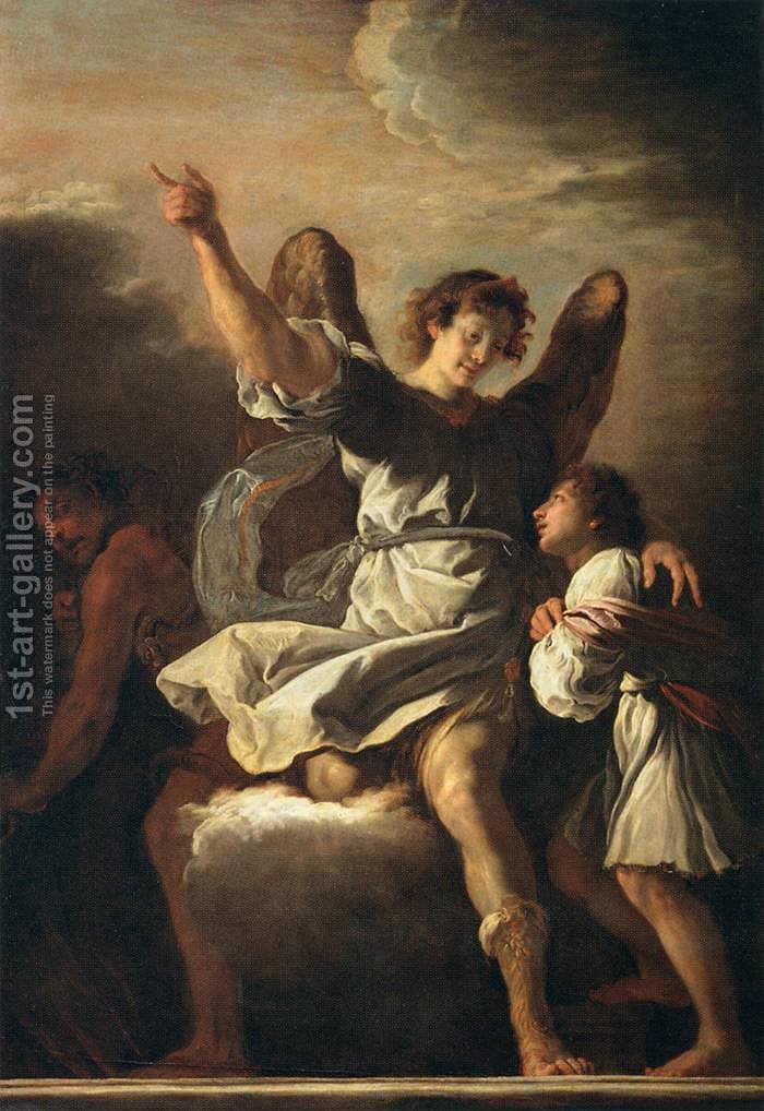 700x1018 The Guardian Angel Protecting A Child From The Empire Of The Demon - The Guardian Angel Painting