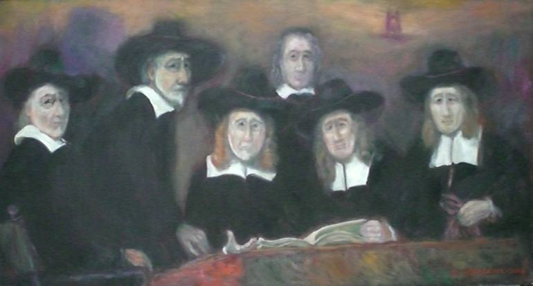 770x413 Saatchi Art The Guild Of Six. Self Portrait In Six Faces - The Guild Painting