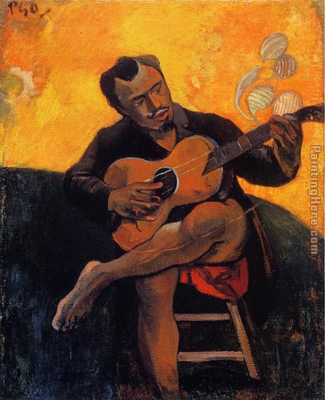 649x800 Paul Gauguin The Guitar Player Painting Anysize 50% Off - The Guitar Player Painting