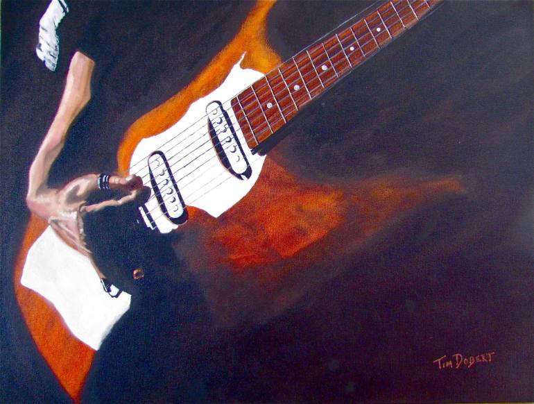 770x582 Saatchi Art The Guitar Player Painting By Tim Dobert - The Guitar Player Painting