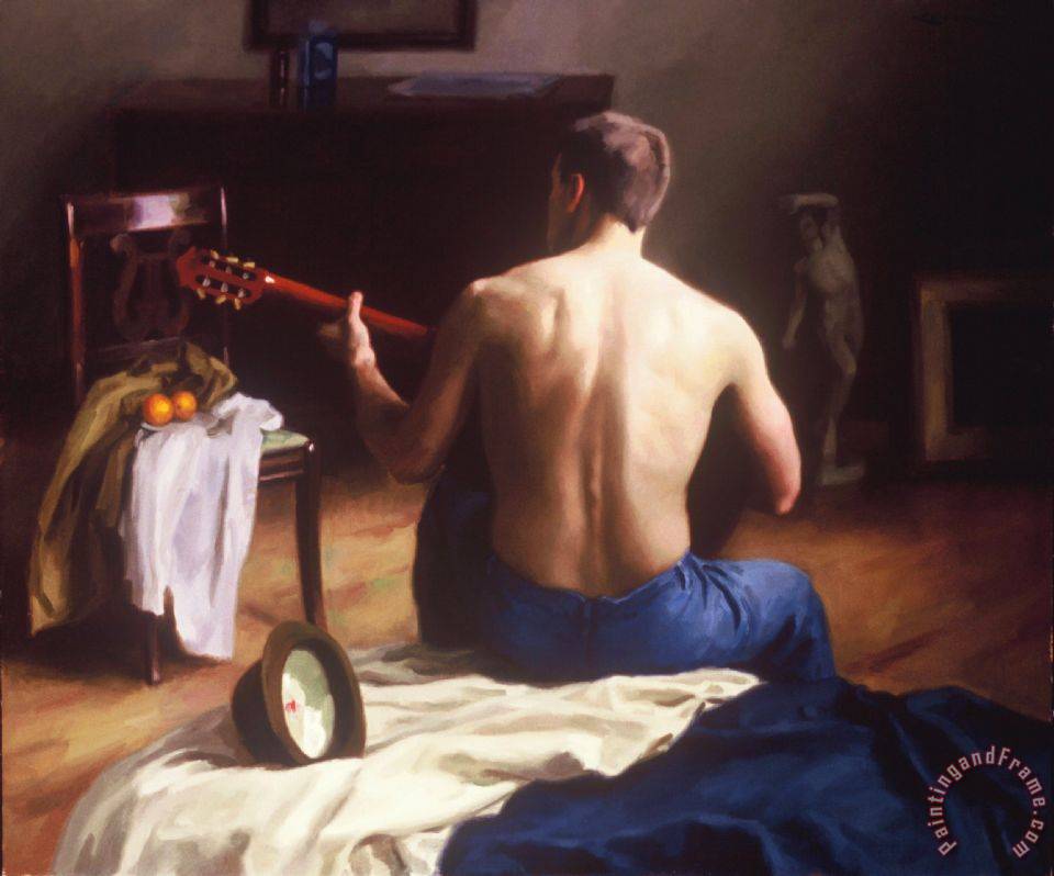 960x798 Steven J Levin The Guitar Player Painting - The Guitar Player Painting