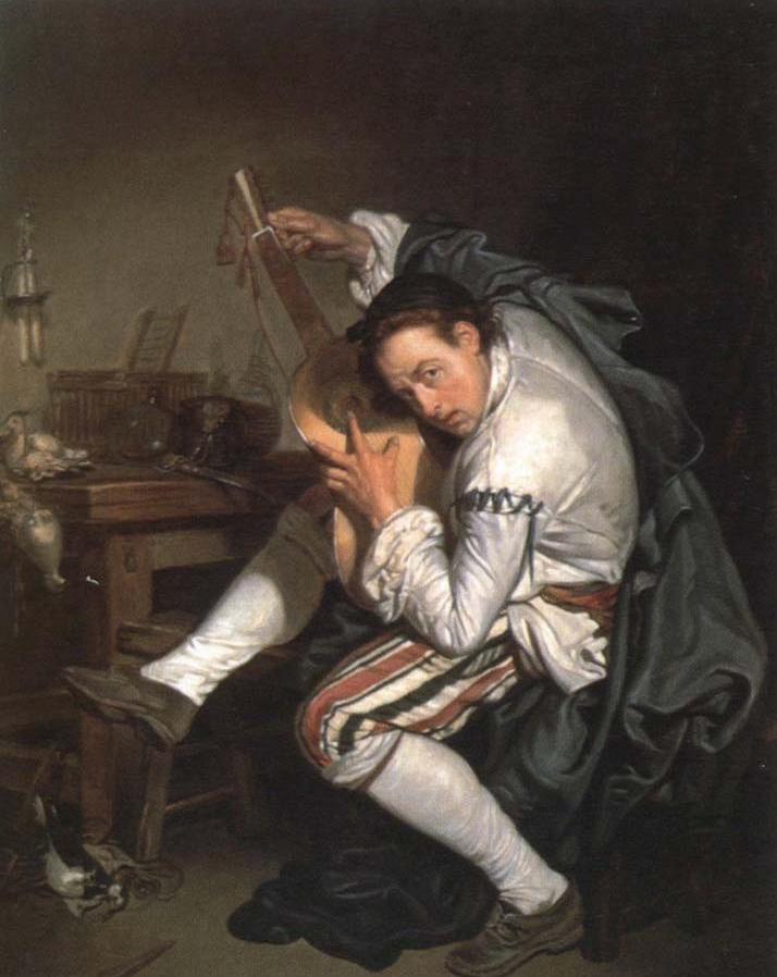 714x898 The Guitar Player Jean Baptiste Greuze 1755 - The Guitar Player Painting