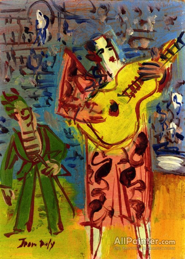 643x900 Jean Dufy The Guitarist Oil Painting Reproductions For Sale - The Guitarist Painting