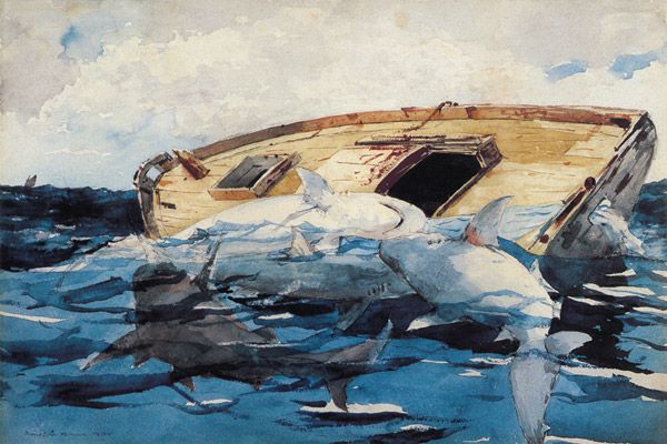 600x400 Winslow Homer Version 1 - The Gulf Stream Painting
