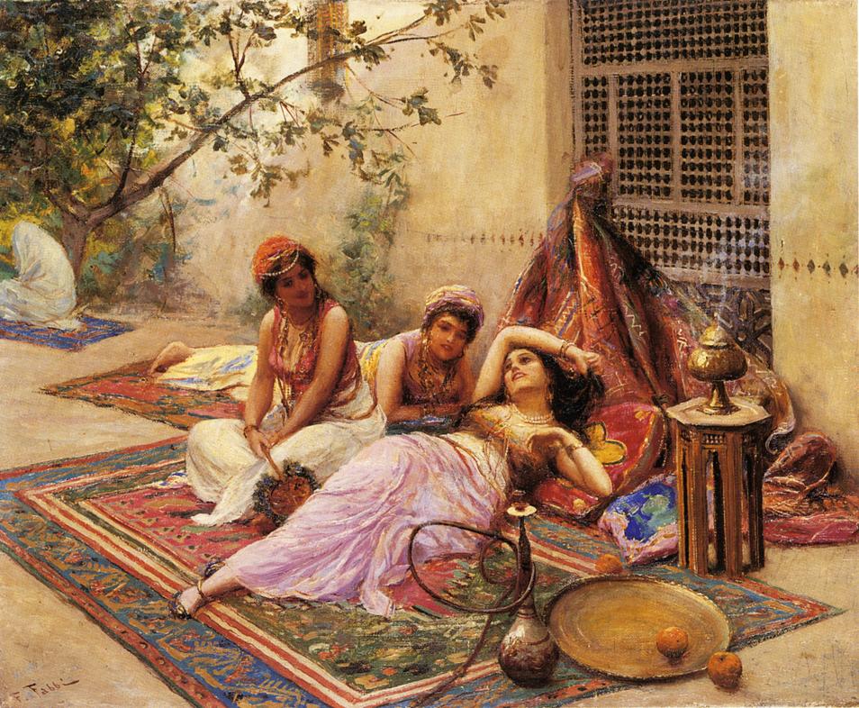 954x786 In The Harem - The Harem Painting